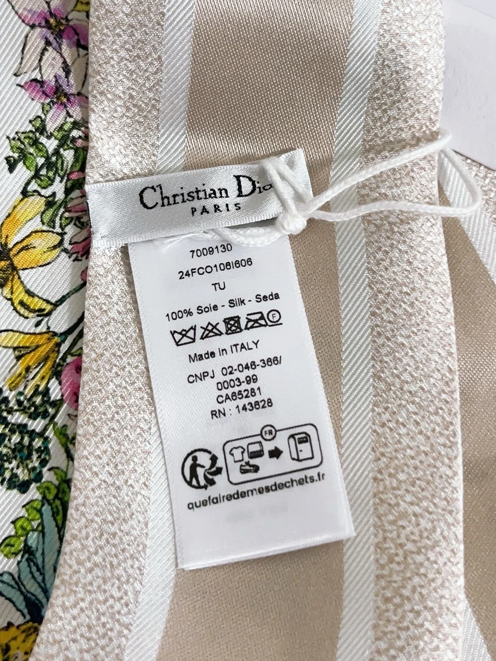 Dior Jardin D’hiver Mitzah Silk Scarf